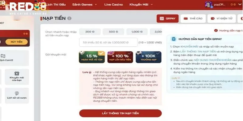 Cần kiểm thông tin tài khoản trước khi tiến hành nạp tiền Cần kiểm thông tin tài khoản trước khi tiến hành nạp tiền