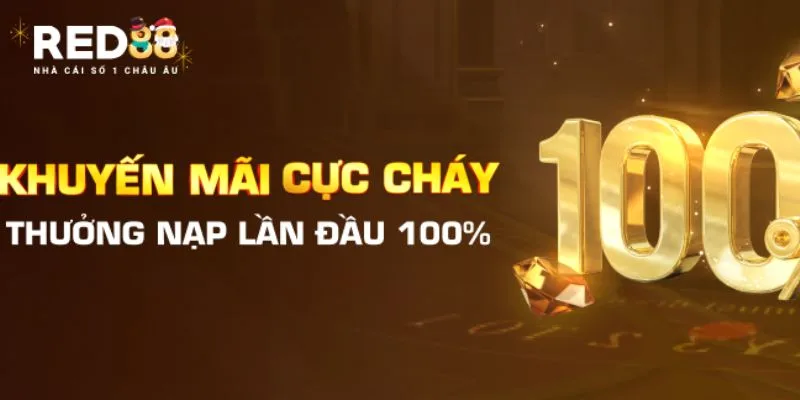 Khuyến mãi RED88 chào mừng tân binh 100% giá trị nạp Khuyến mãi RED88 chào mừng tân binh 100% giá trị nạp